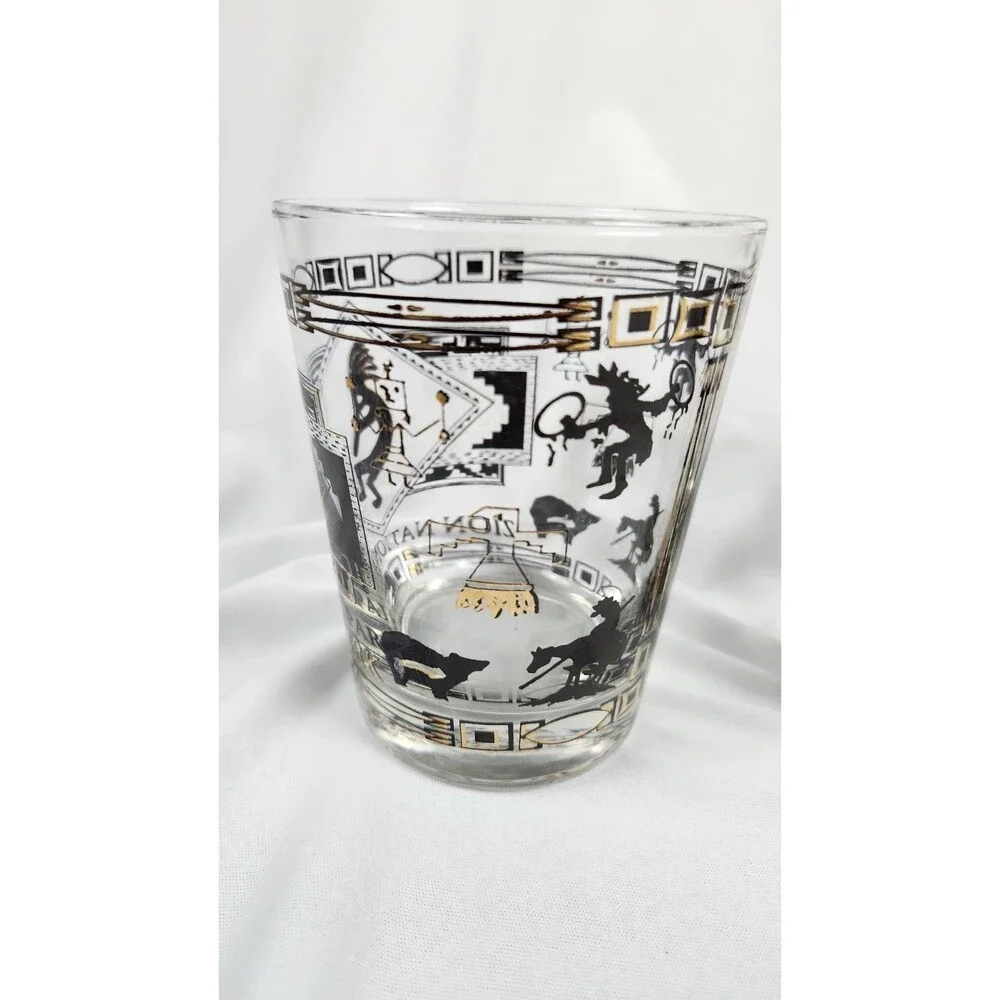 ZION UTAH NATIONAL PARK  Glass Set Kokopelli, Thunderbird,Bear,Native American